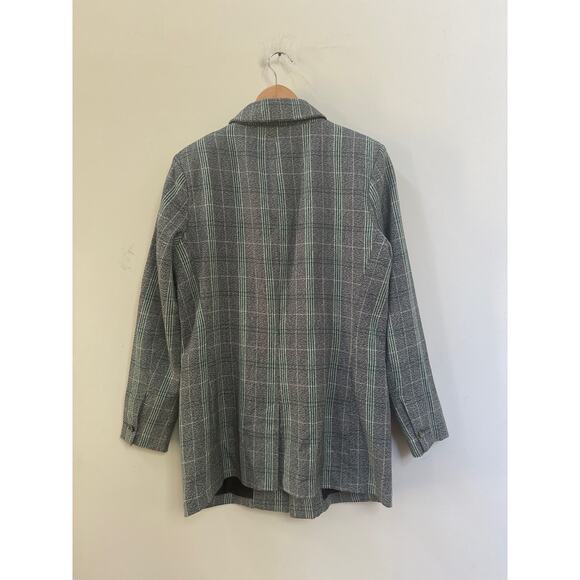 Able Plaid Evergreen Blazer Academic Career Basic Corporate Classic Medium - Picture 8 of 8